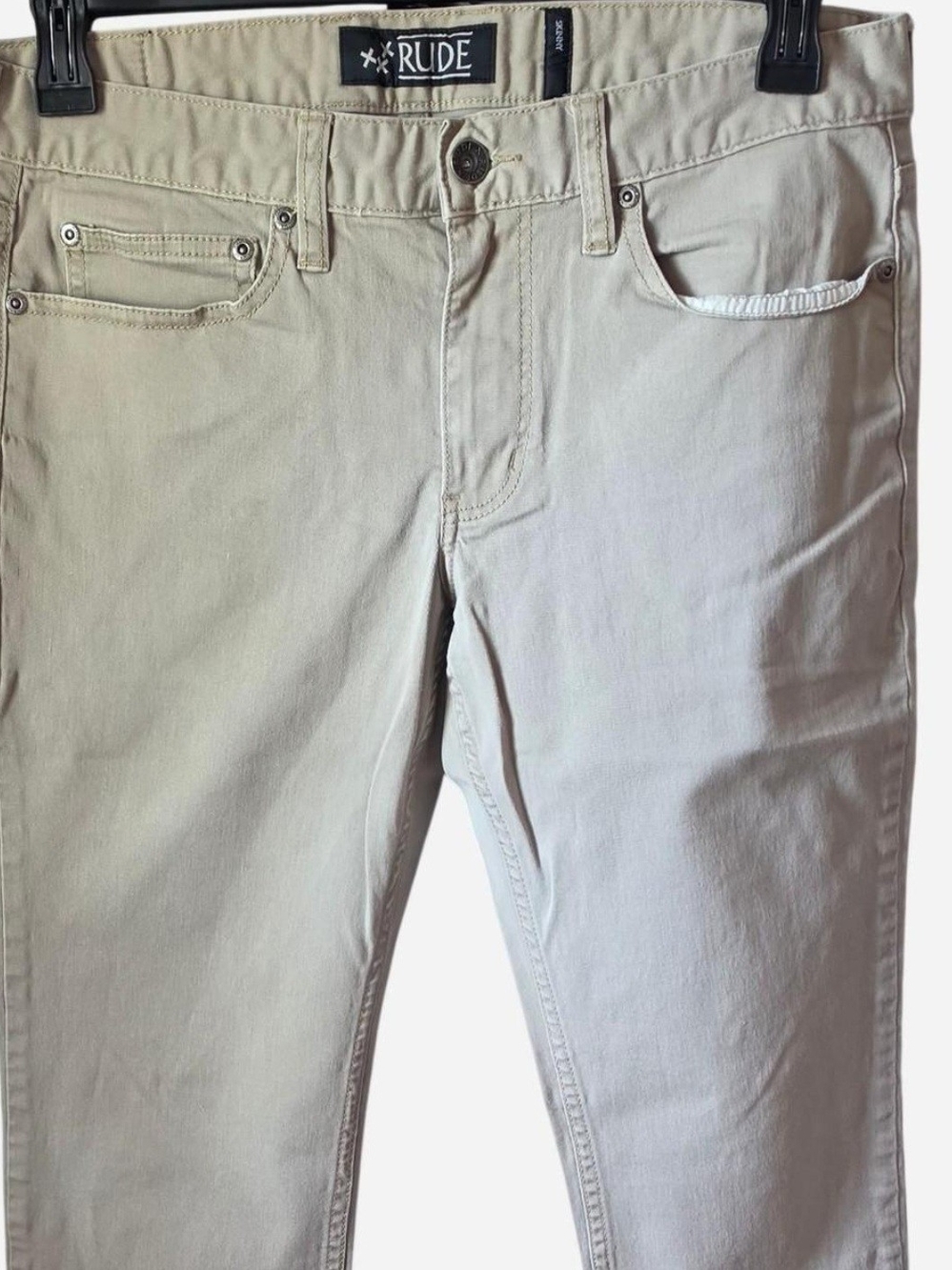 RUDE Men's Skinny Jeans — Light Taupe